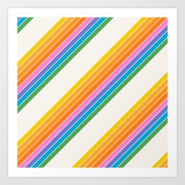 Candy Stripes - Rainbow Brites Art Print