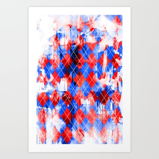 Urban Argyle Art Print