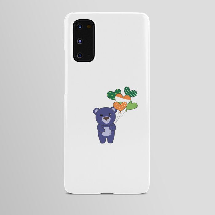Bear With Ireland Balloons Cute Animals Happiness Android Case