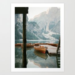 Lago di Braies | Fine art travel photography print Italy | Dolomites South Tirol Art Print