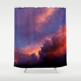 Moon in Sunset Clouds Shower Curtain