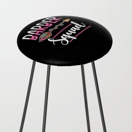 Barber Squad Hairdresser Women Group Counter Stool