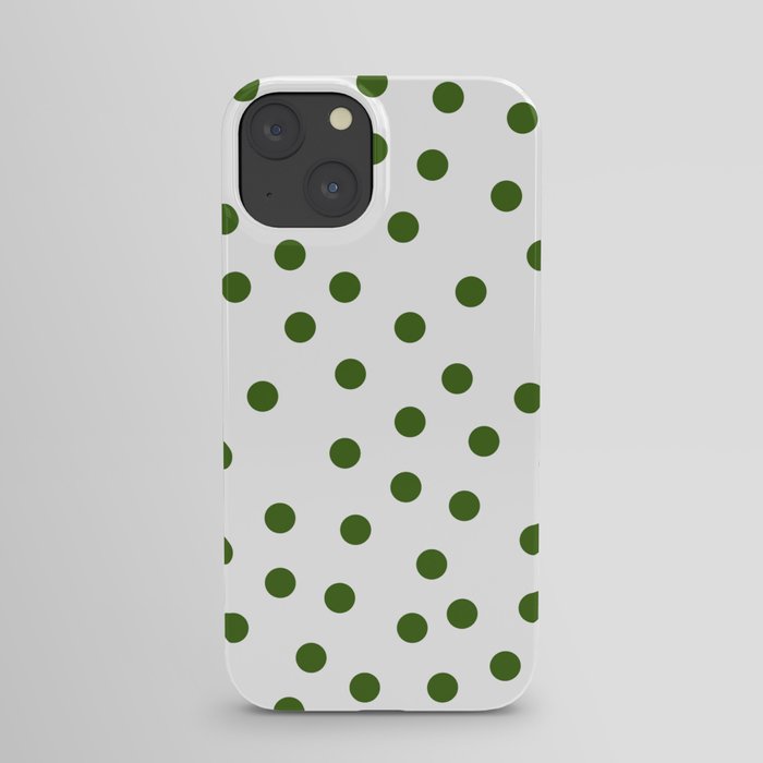 Simply Dots in Jungle Green iPhone Case