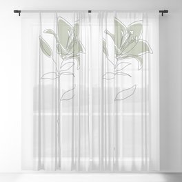 Matcha Lily Sheer Curtain
