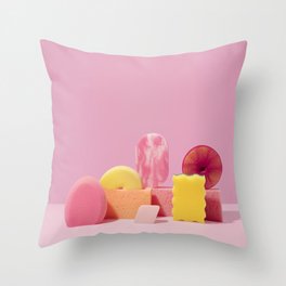 Pink Sponges nº1 Throw Pillow
