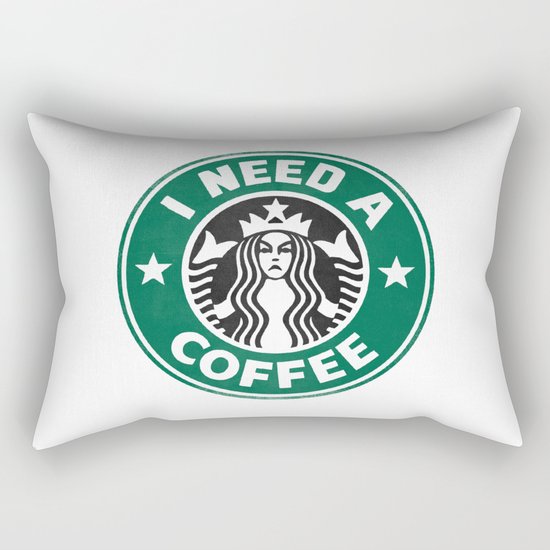 I need a coffee! Rectangular Pillow