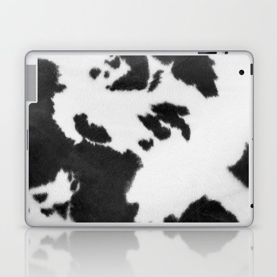 Hygge Cowhide Spots - Print with No Real Texture (farmhouse minimalism) Laptop & iPad Skin