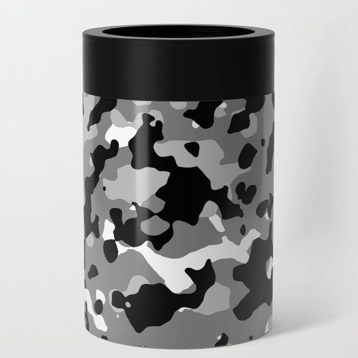 Black and Gray Camouflage Can Cooler