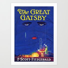 The Great Gatsby Original Book Cover Art Art Print