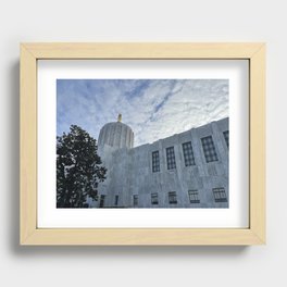 Clouds at the Capitol Recessed Framed Print