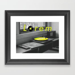Lorem Listening Framed Art Print