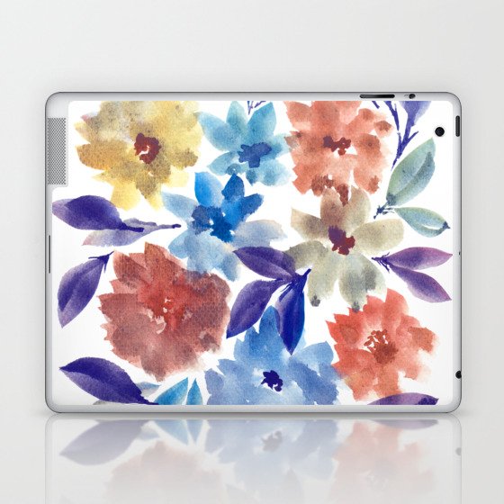 hand painted flowers_3c Laptop & iPad Skin