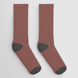 Dark Red Solid Color Pairs PPG Sweet Spiceberry PPG1059-7 - All One Single Shade Hue Colour Socks