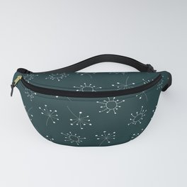 Wild flowers on a deep blue background Fanny Pack