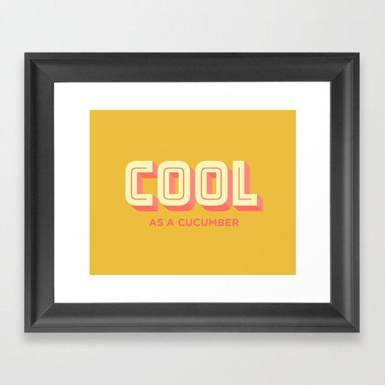 Cool As A Cucumber Framed Art Print