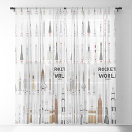 Rockets of the World 2023 Sheer Curtain