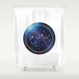 Sagittarius Zodiac | Nebula Circle Shower Curtain