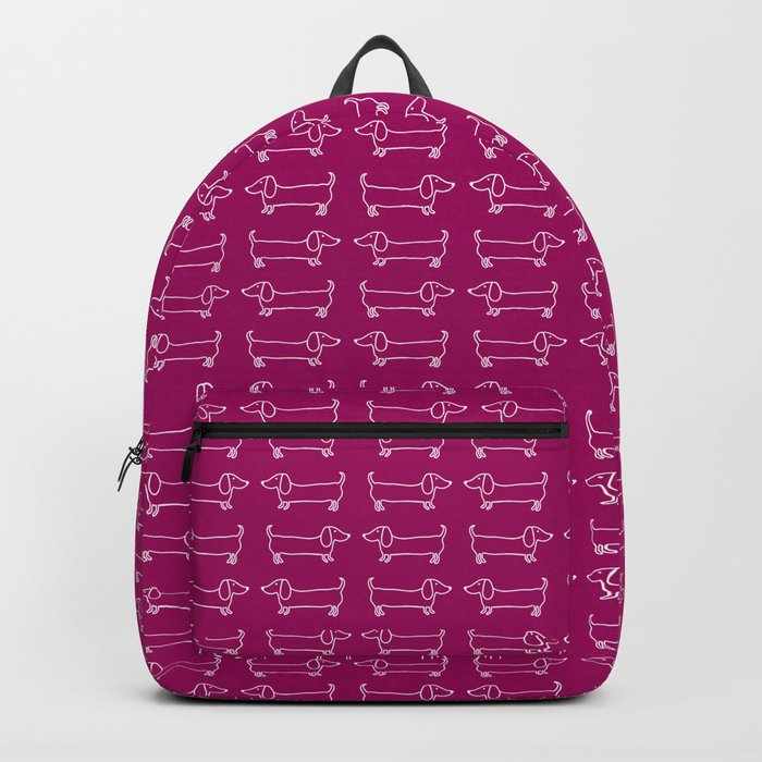 Dachshunds in pink purple Backpack