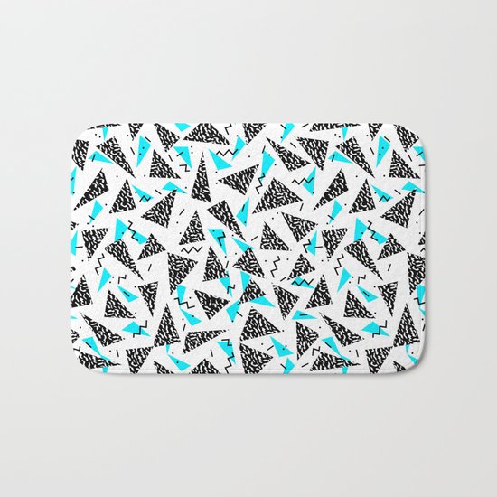 Missy - 80s Retro, Throwback Memphis Inspired Design Bath Mat
