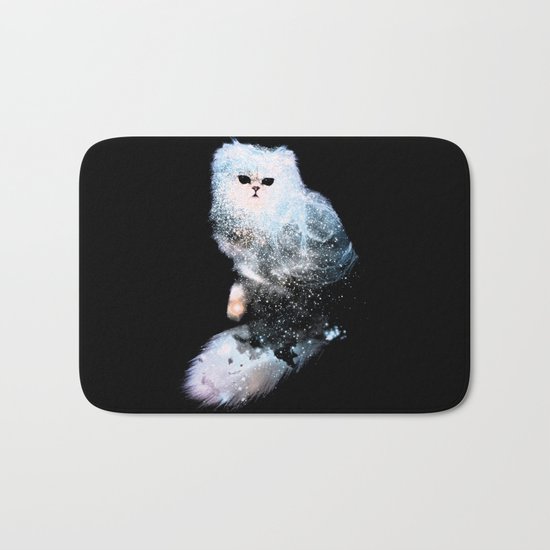 Celestial Cats - The Persian and the Ashes of the First Stars Bath Mat