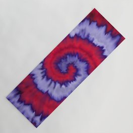 Dark Red Spiral Tie-dye Yoga Mat