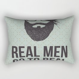 Real men go to real barbers Rectangular Pillow