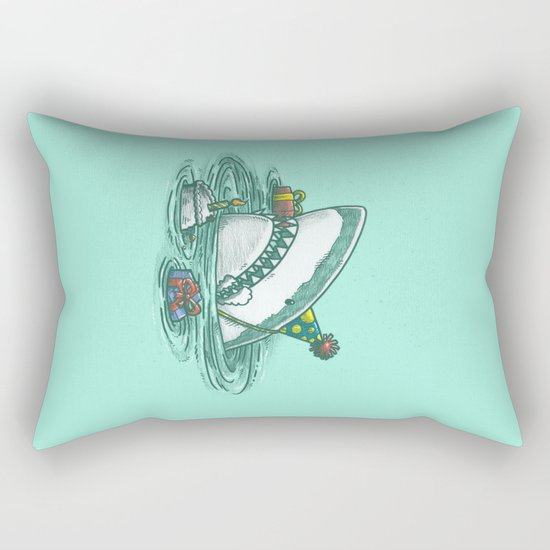 Happy Birthday Shark Rectangular Pillow