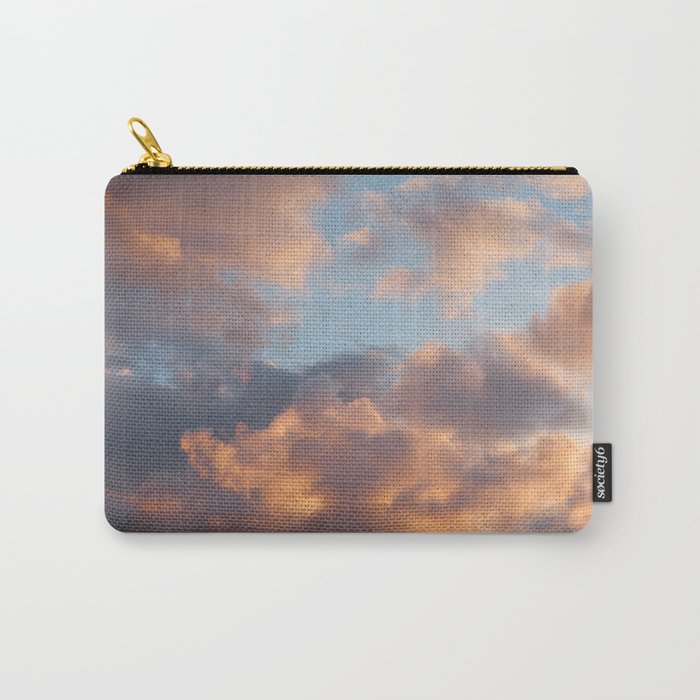 Peach Clouds Carry-All Pouch