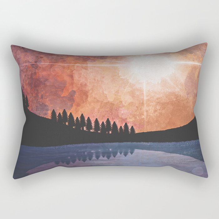 Sunset_Treeline Rectangular Pillow