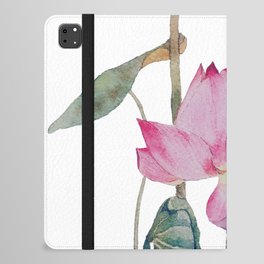Lotus in Watercolor #1 iPad Folio Case