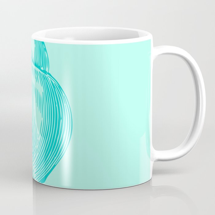 Sea Shell Design Blue/ Turquoise  Coffee Mug