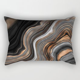 Glowing Marble Waves  Rectangular Pillow