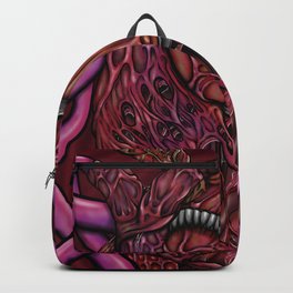 Empty Heart Backpack | Anatomy, Biomech, Digital, Drawing, Giger, Surrealism, Tentacle, Biomechanical, Pump, Heart 