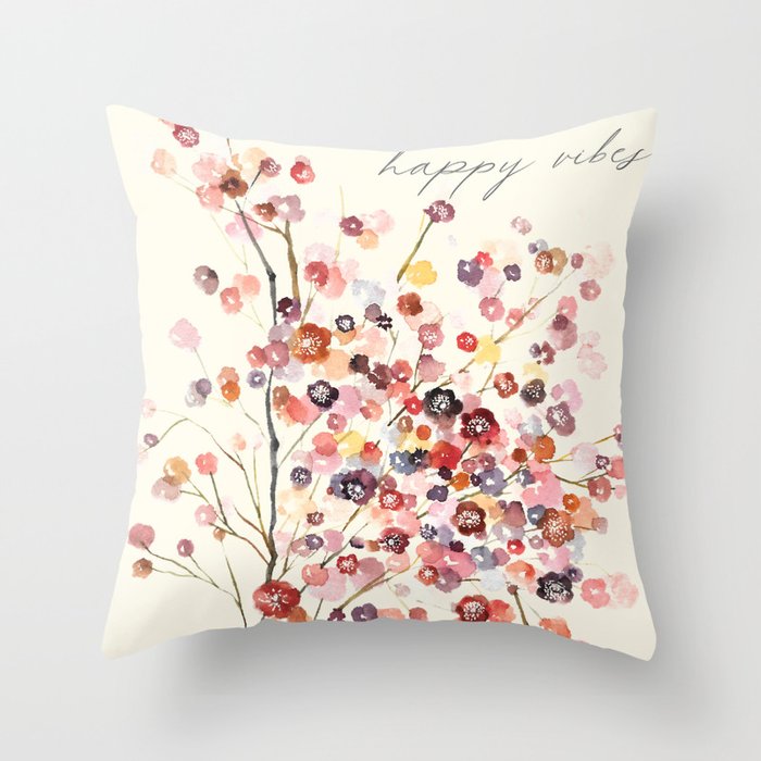 Beautiful Small Florals Throw Pillow