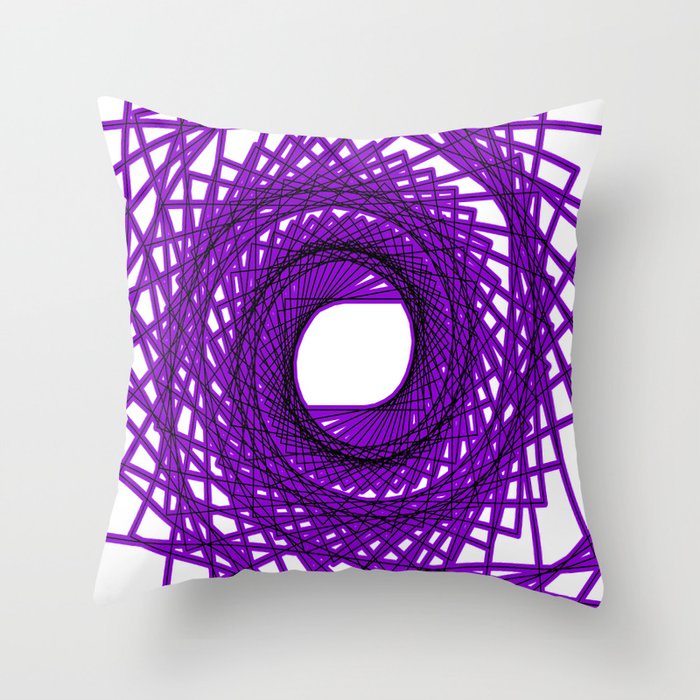 Abstract geometric pattern - purple Throw Pillow