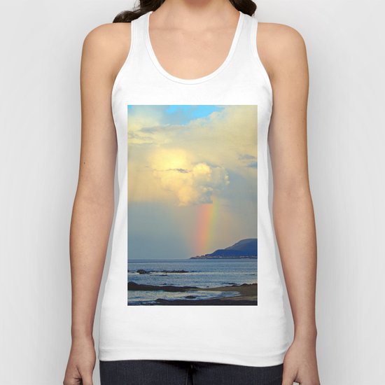 Storm Drops a Rainbow onto Village Unisex Tank Top