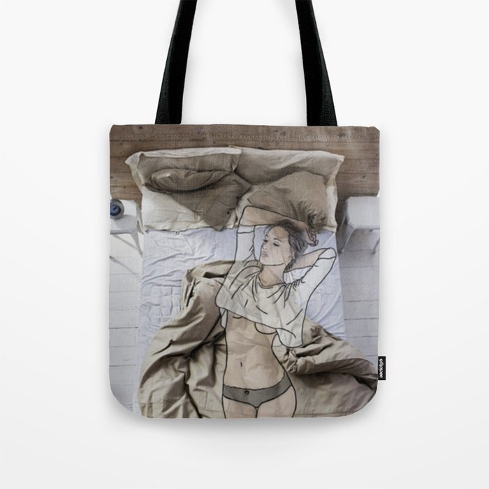 A day in bed Tote Bag
