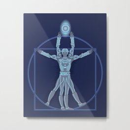 Vitruvian Tron Metal Print | Graphic Design, Sci-Fi, Movies & TV, Vector 