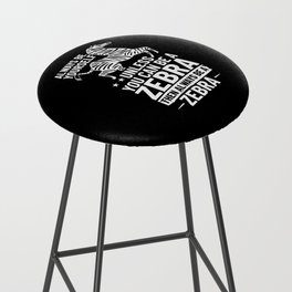 Zebra Animal Africa Stripes Mountain Plains Bar Stool