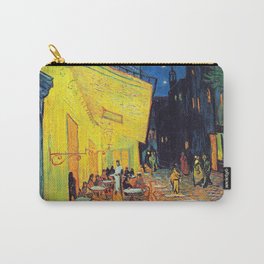 Vincent Van Gogh - Cafe Terrace at Night (new color edit) Carry-All Pouch | Oil, Painter, Urban, Art, Blue, Vangogh, Masterpiece, Terrasse, Colorful, Yellow 