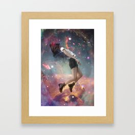 Falling Up Through Space Framed Art Print