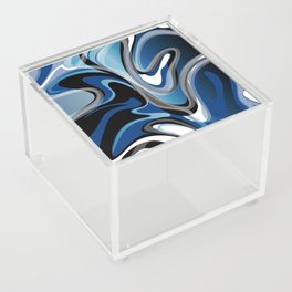 Liquify in Denim, Navy Blue, Black, White // Version 2 Acrylic Box