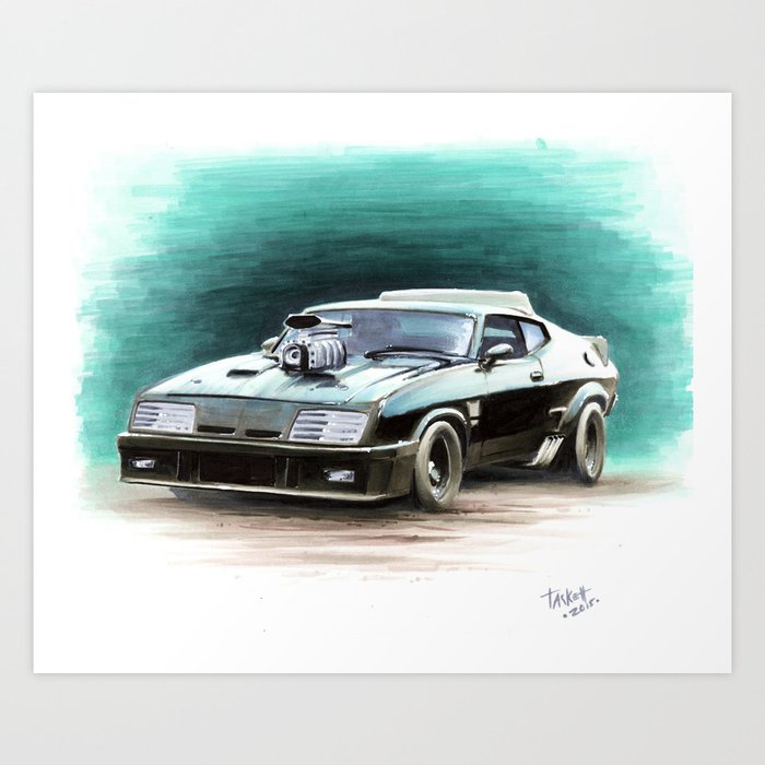 Mad Max S V8 Interceptor Art Print By Billy Tackett Society6