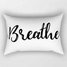 Breathe | Black & White Rectangular Pillow