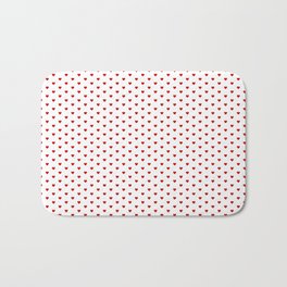 Small Red heart pattern Bath Mat | Valentine, Classic, Romance, Hearts, Background, Holiday, Vintage, Redheart, Retro, White 