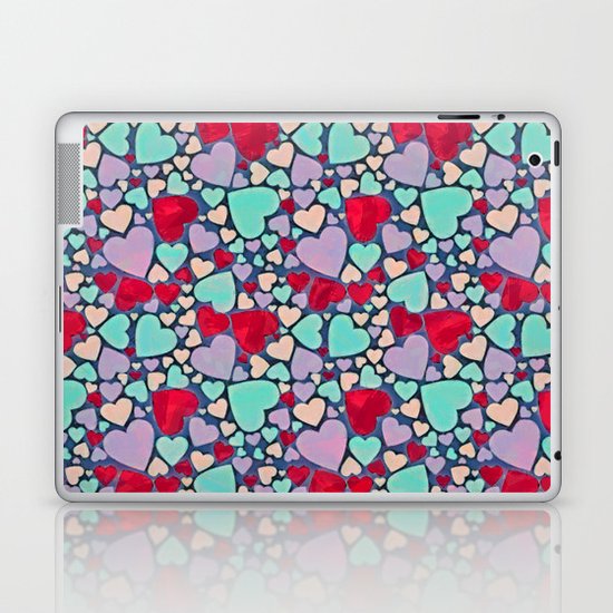 Sweet hearts mosaic pattern Laptop & iPad Skin