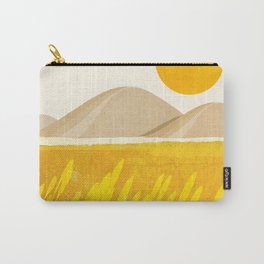 Abstraction_Yellow_Field_Landscape_Minimalism_001 Carry-All Pouch