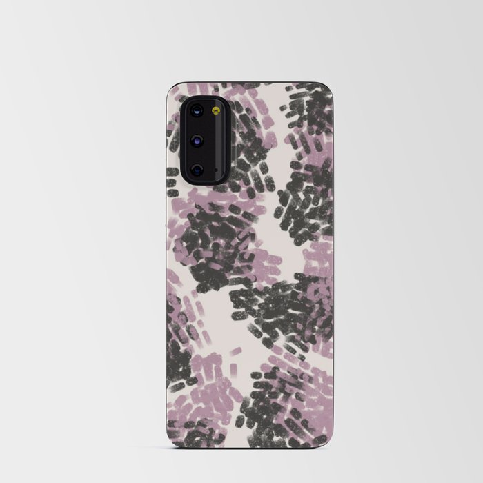 Pink black dabs pattern Android Card Case