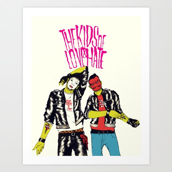 Kids of Love and Hate Art Print