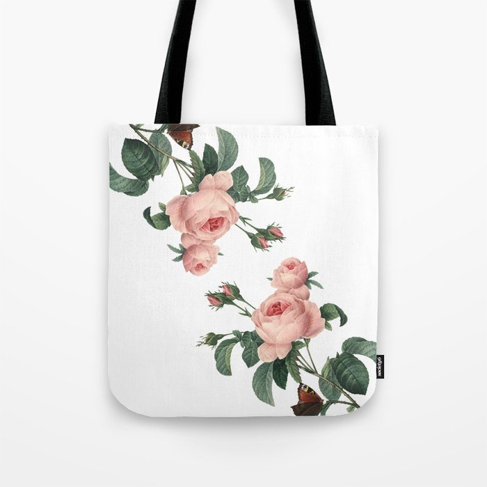 Butterflies in the Rose Garden on White Tote Bag by Nature Magick ...